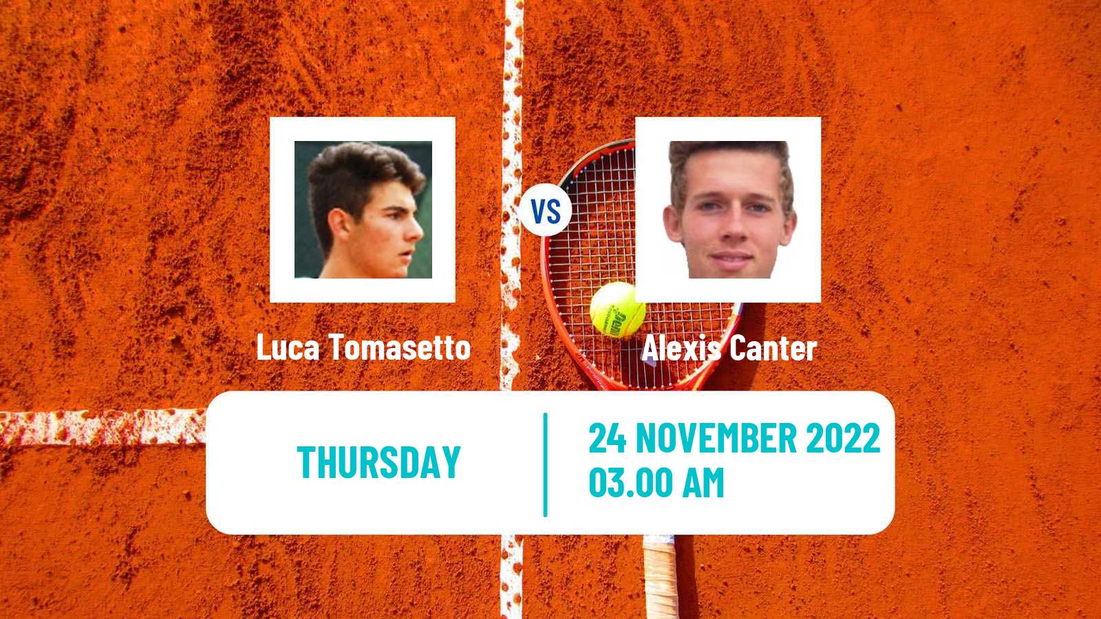 Tennis ITF Tournaments Luca Tomasetto - Alexis Canter