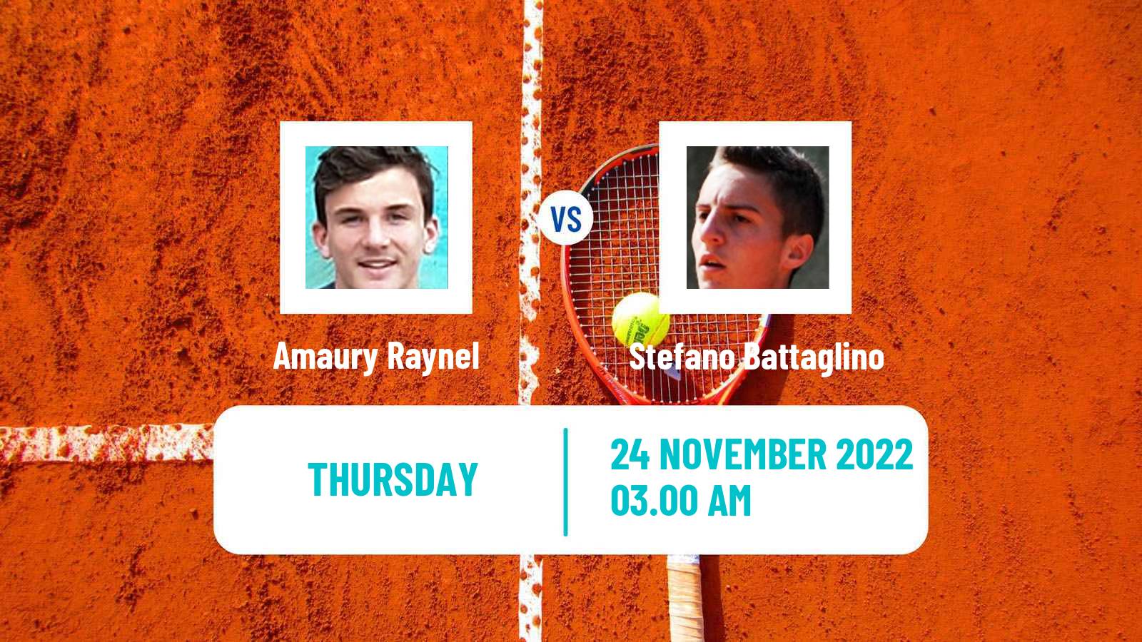 Tennis ITF Tournaments Amaury Raynel - Stefano Battaglino