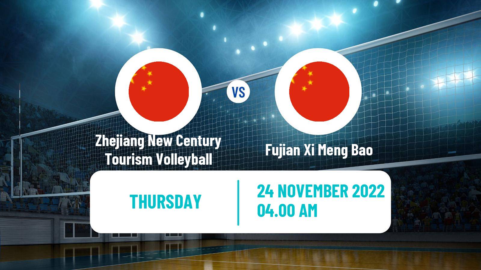 Volleyball Chinese CVL Women Zhejiang New Century Tourism Volleyball - Fujian Xi Meng Bao