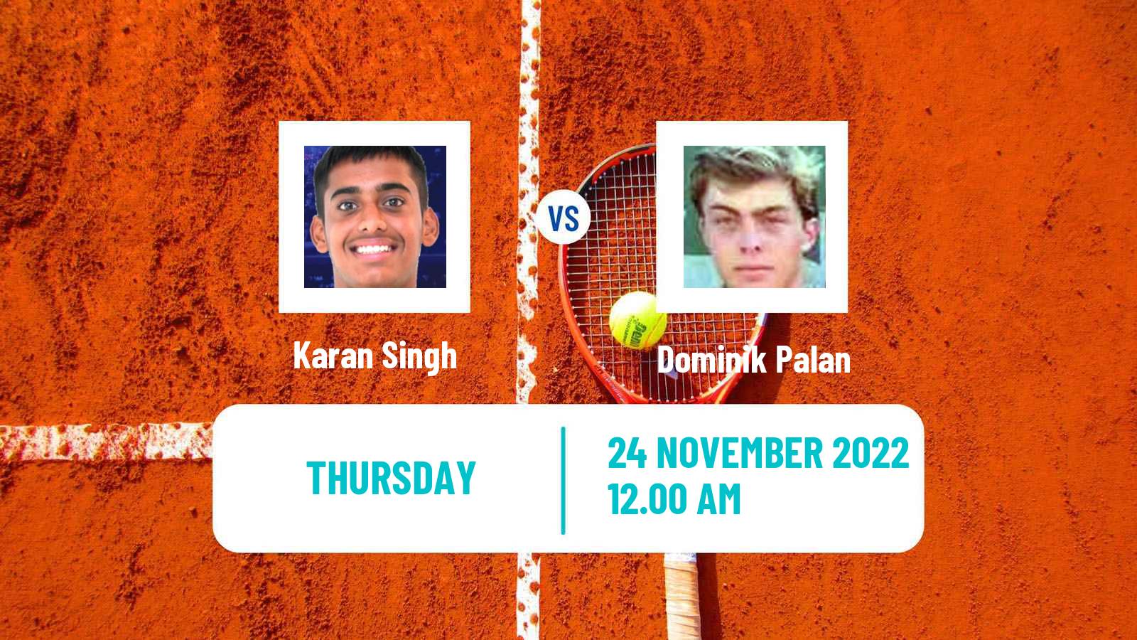 Tennis ITF Tournaments Karan Singh - Dominik Palan