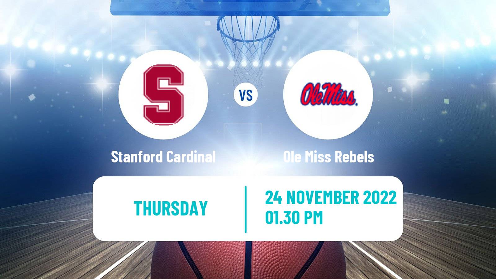 Basketball NCAA College Basketball Stanford Cardinal - Ole Miss Rebels