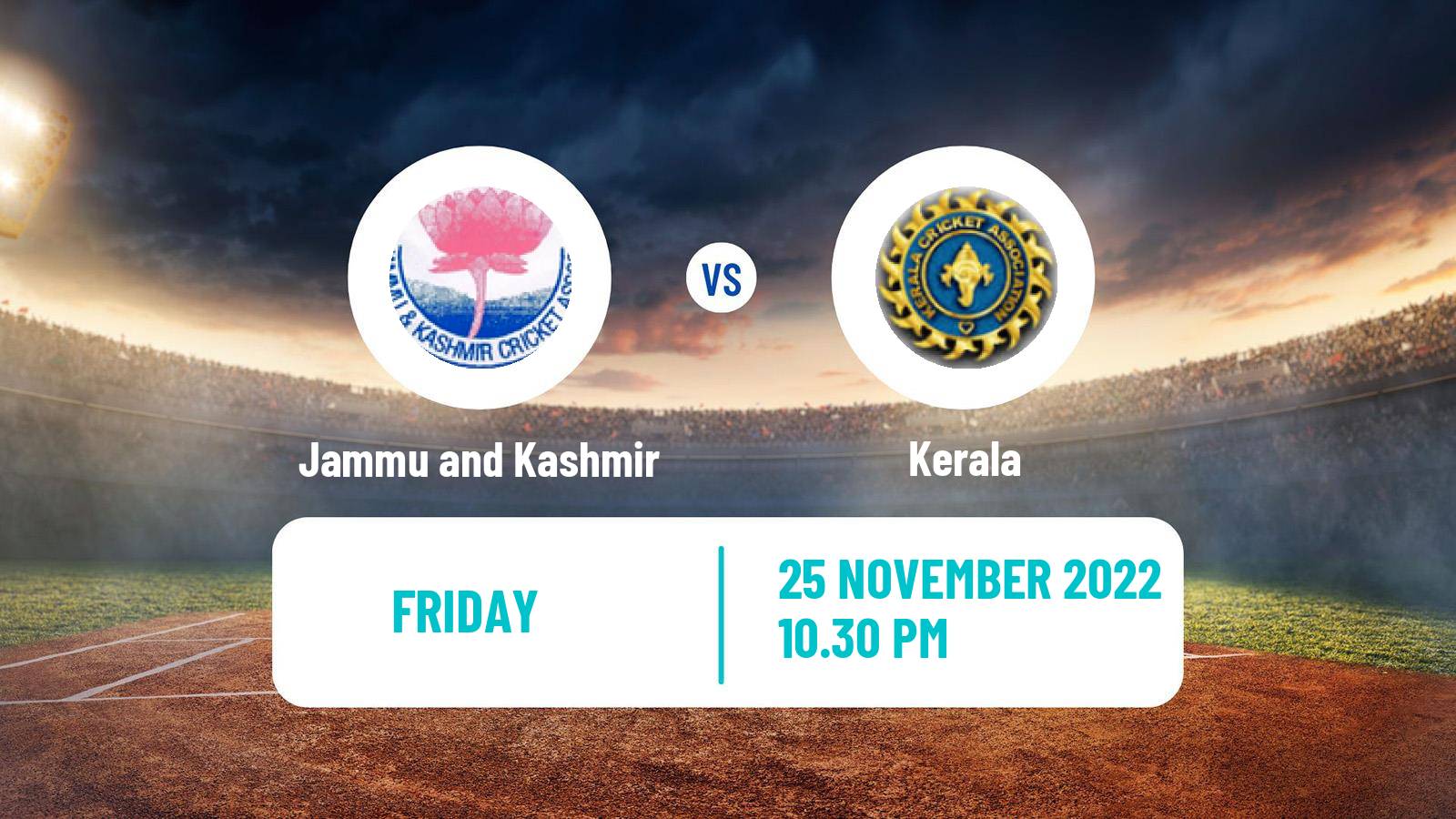 Cricket Vijay Hazare Trophy Jammu and Kashmir - Kerala