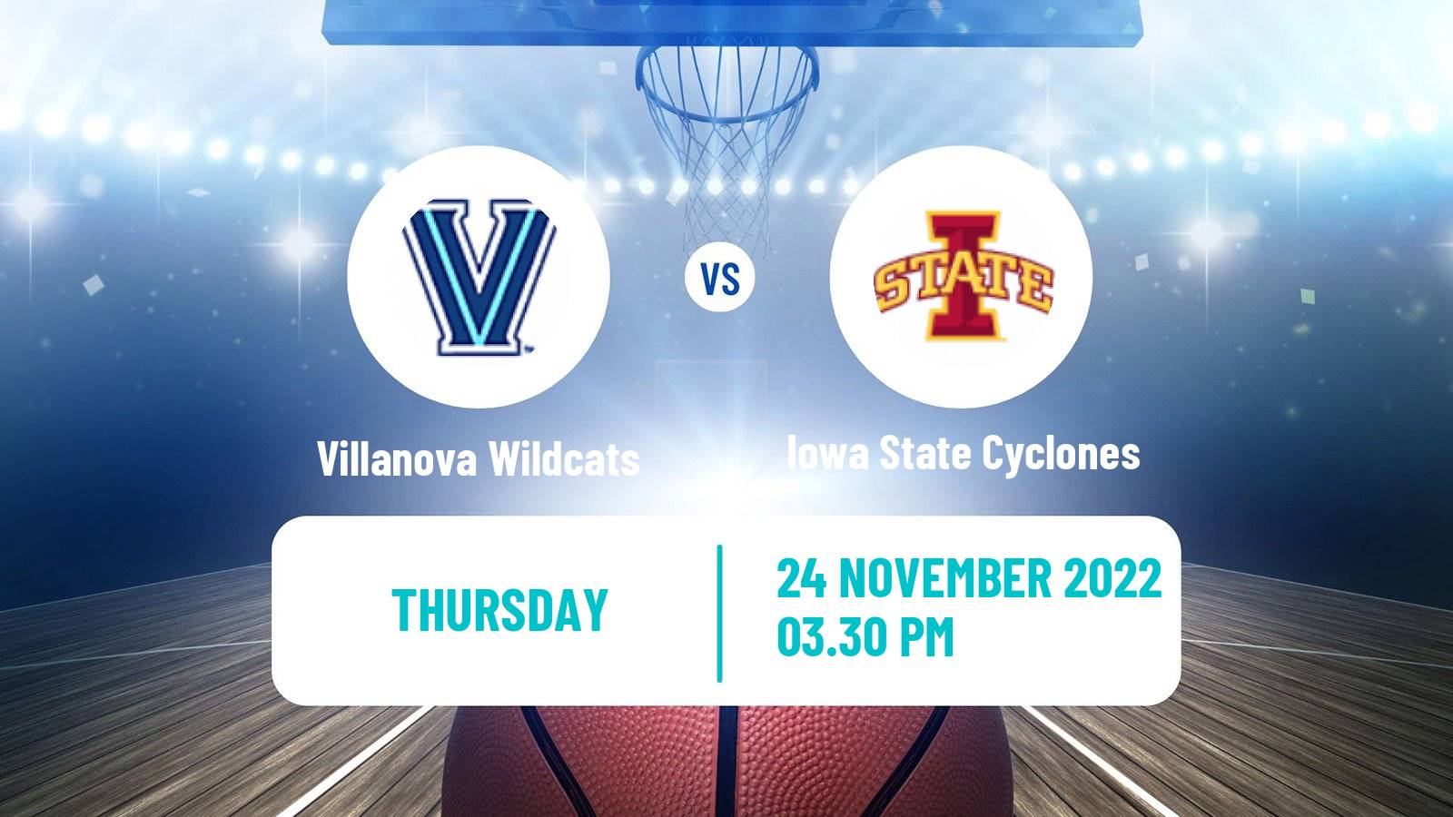 Basketball NCAA College Basketball Villanova Wildcats - Iowa State Cyclones