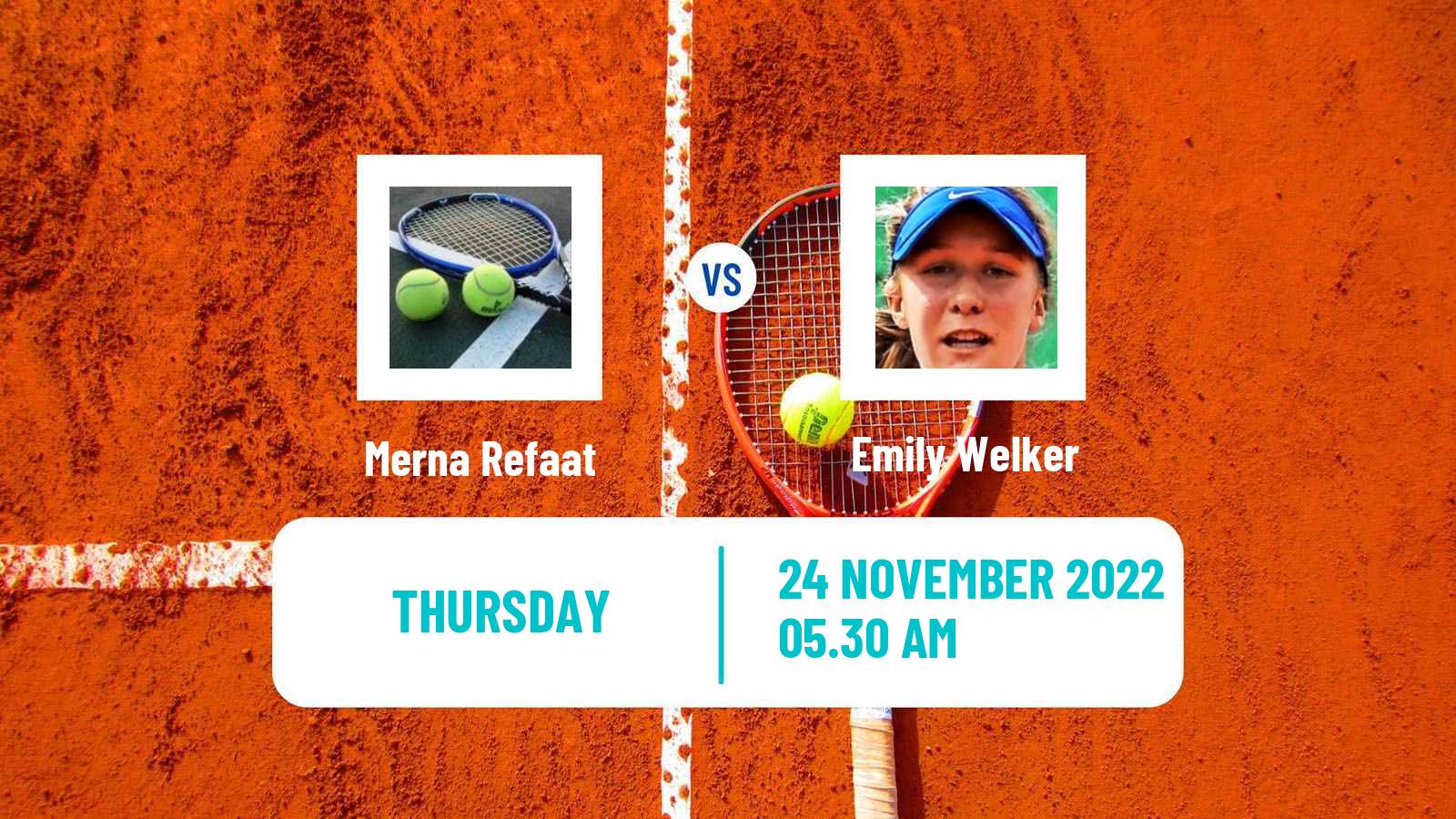 Tennis ITF Tournaments Merna Refaat - Emily Welker