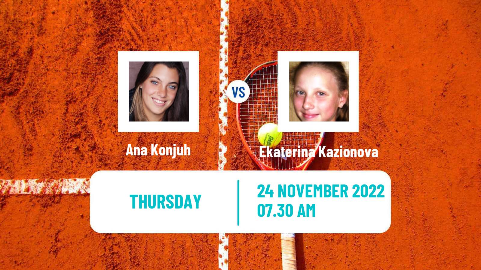 Tennis ITF Tournaments Ana Konjuh - Ekaterina Kazionova