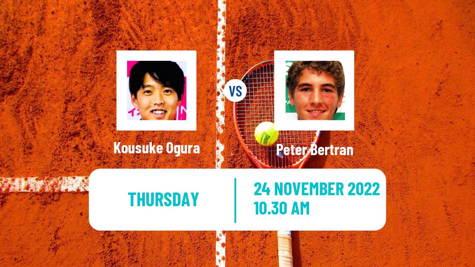 Tennis ITF Tournaments Kousuke Ogura - Peter Bertran