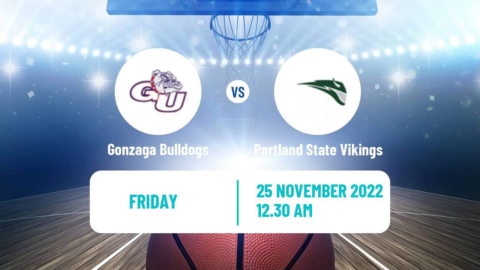 Basketball NCAA College Basketball Gonzaga Bulldogs - Portland State Vikings