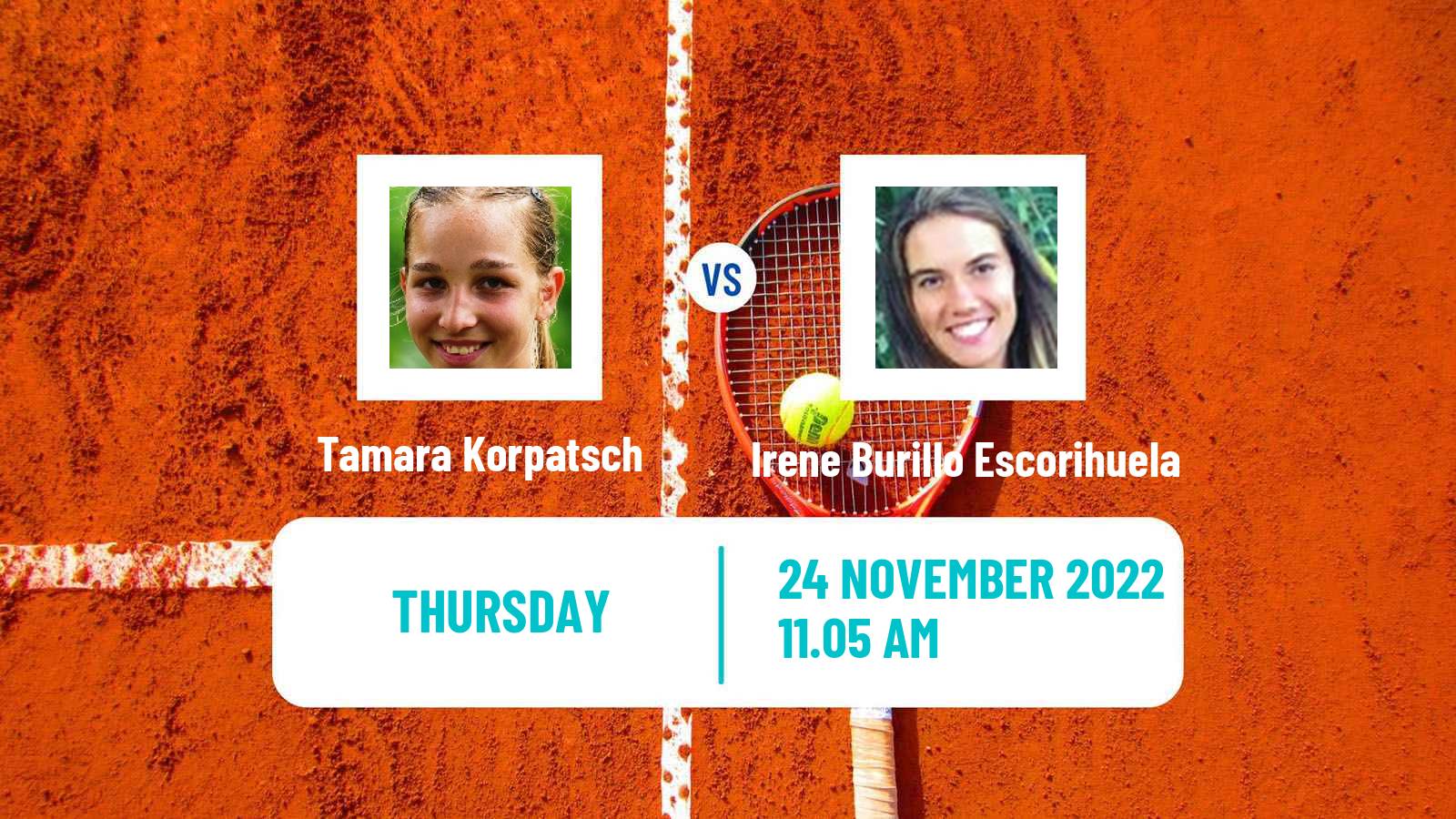 Tennis ITF Tournaments Tamara Korpatsch - Irene Burillo Escorihuela