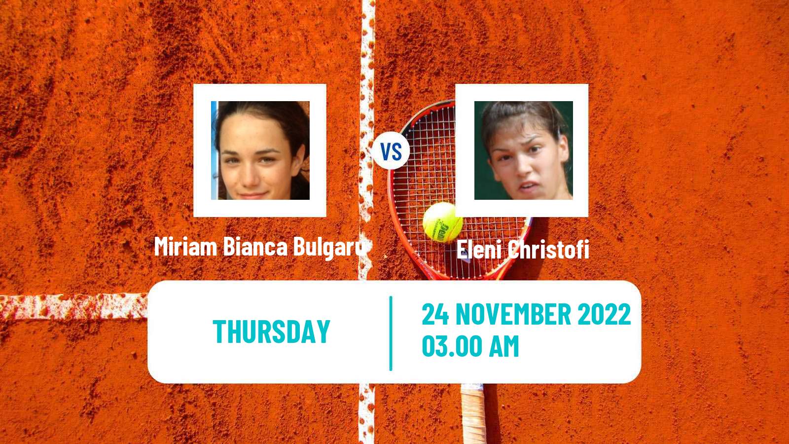 Tennis ITF Tournaments Miriam Bianca Bulgaru - Eleni Christofi