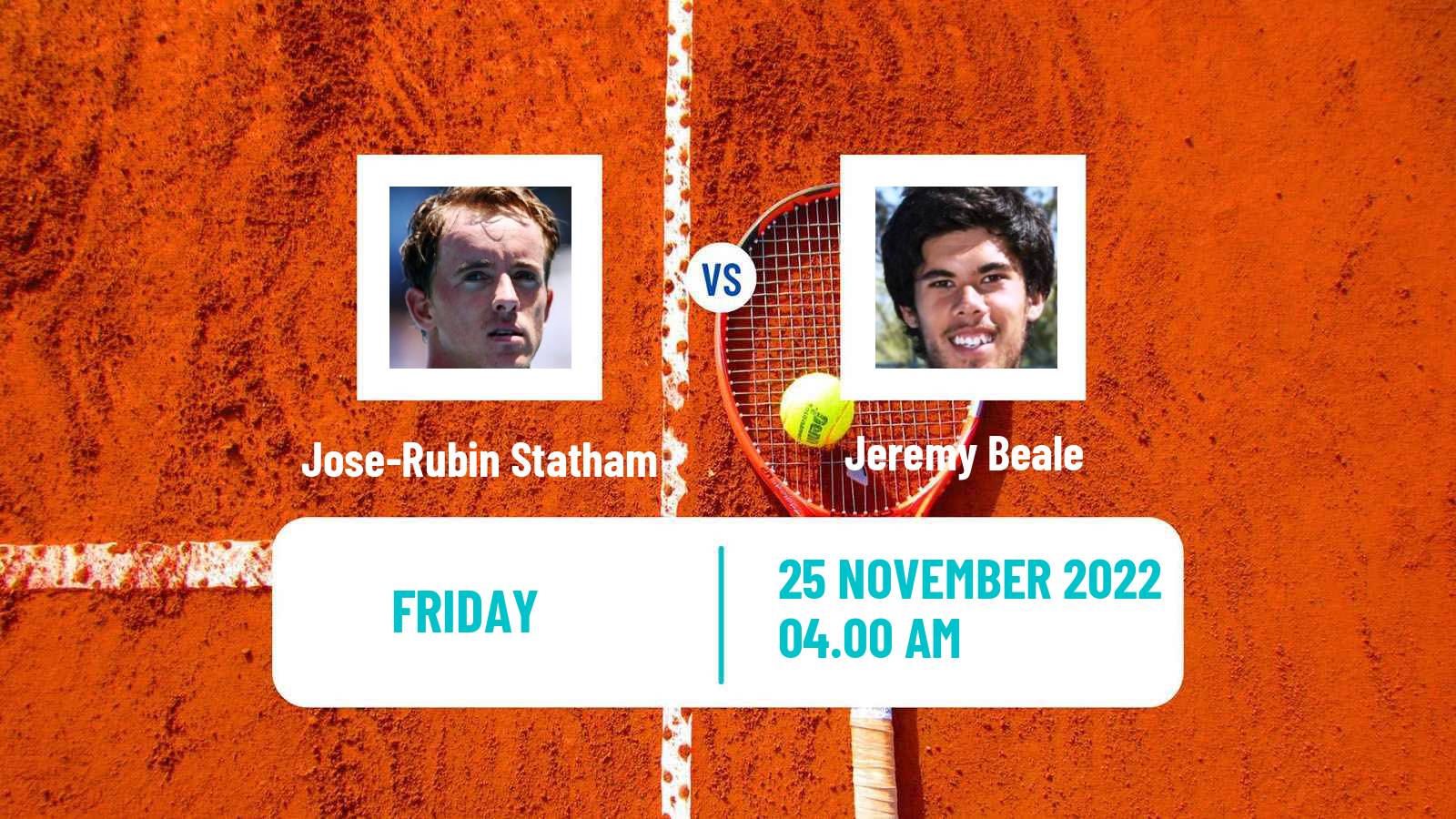 Tennis ITF Tournaments Jose-Rubin Statham - Jeremy Beale
