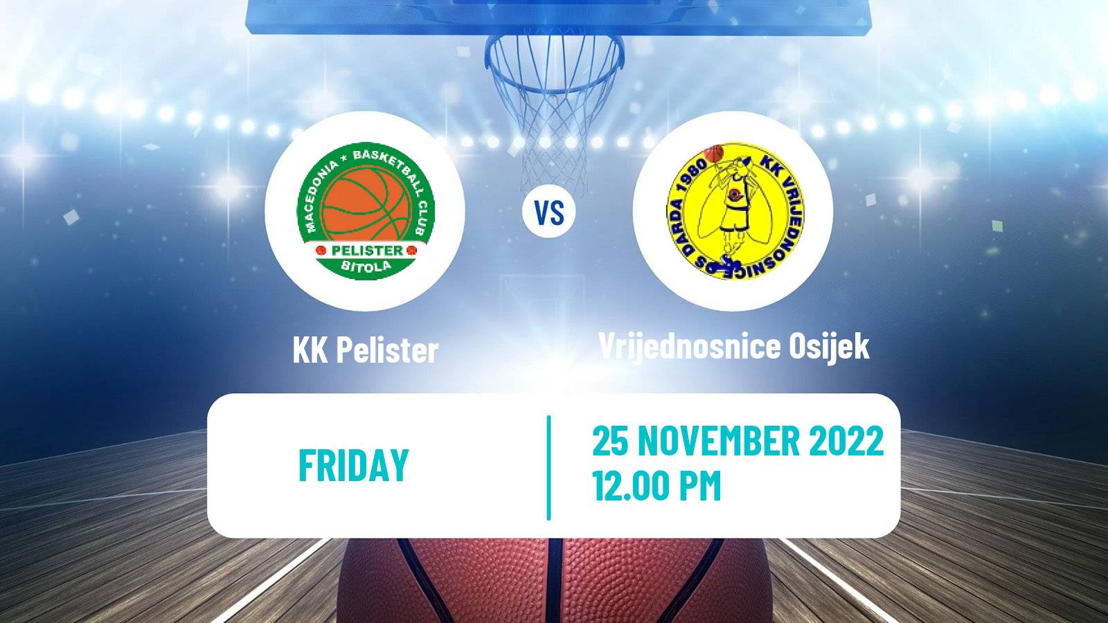 Basketball Adriatic League 2 Pelister - Vrijednosnice Osijek