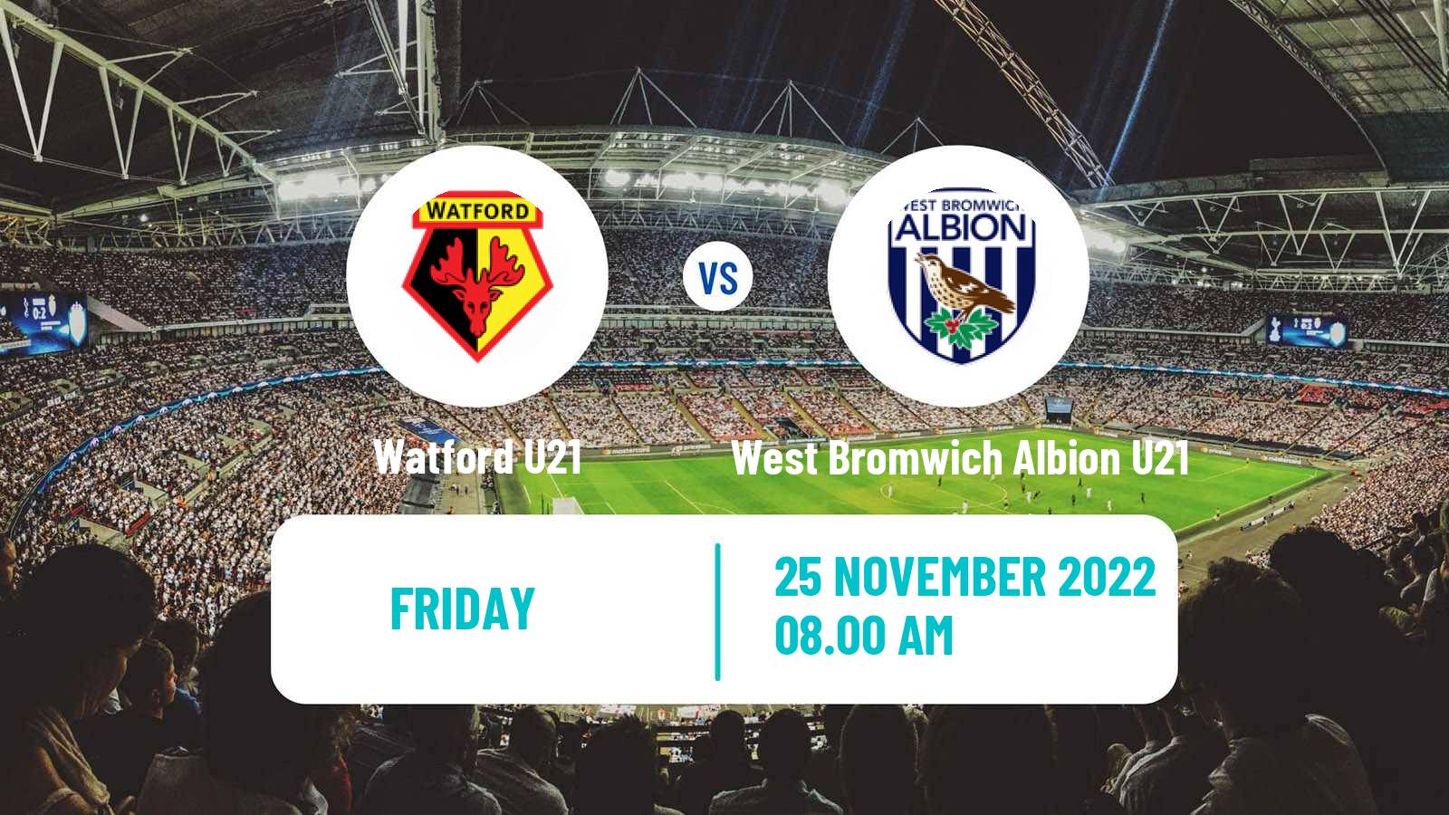 Soccer English Premier League Cup Watford U21 - West Bromwich Albion U21