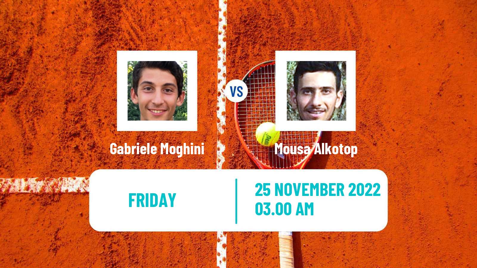 Tennis ITF Tournaments Gabriele Moghini - Mousa Alkotop