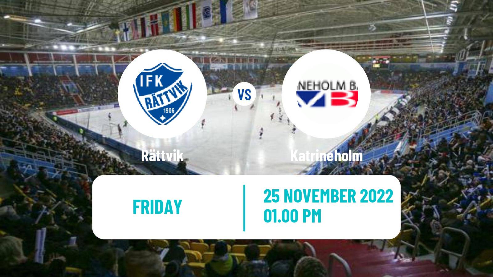 Bandy Swedish Allsvenskan Bandy Rättvik - Katrineholm