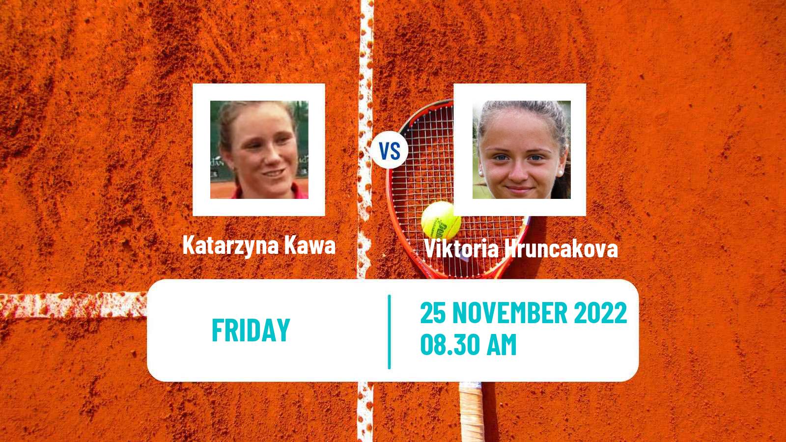Tennis ITF Tournaments Katarzyna Kawa - Viktoria Hruncakova