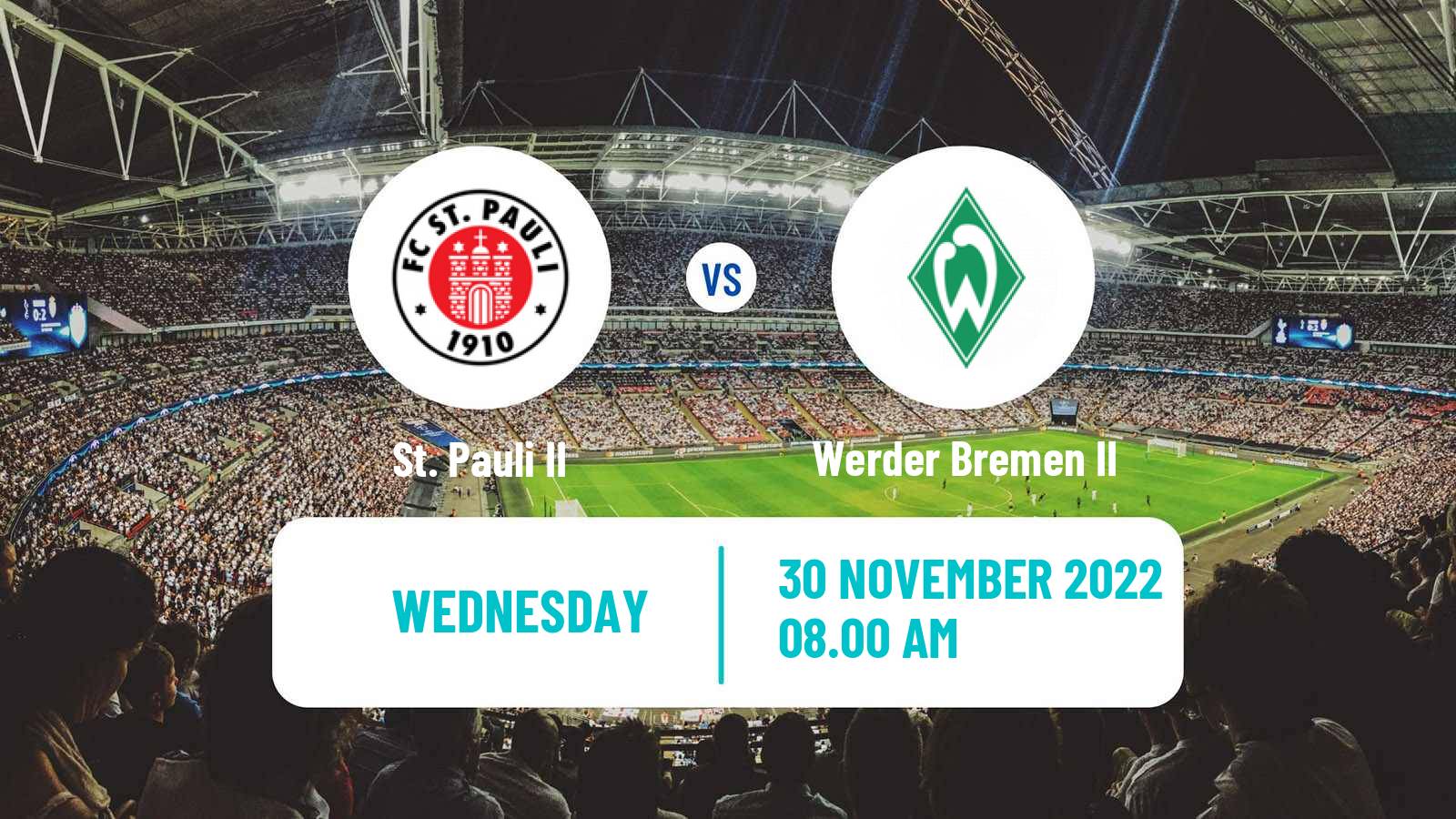 Soccer German Regionalliga North St. Pauli II - Werder Bremen II