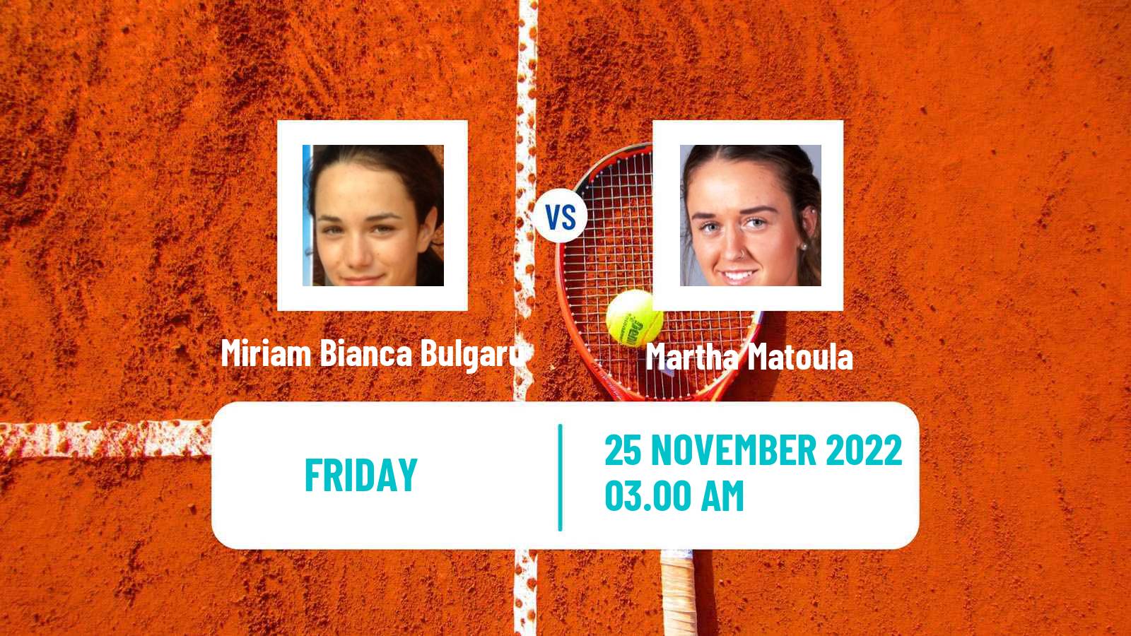 Tennis ITF Tournaments Miriam Bianca Bulgaru - Martha Matoula