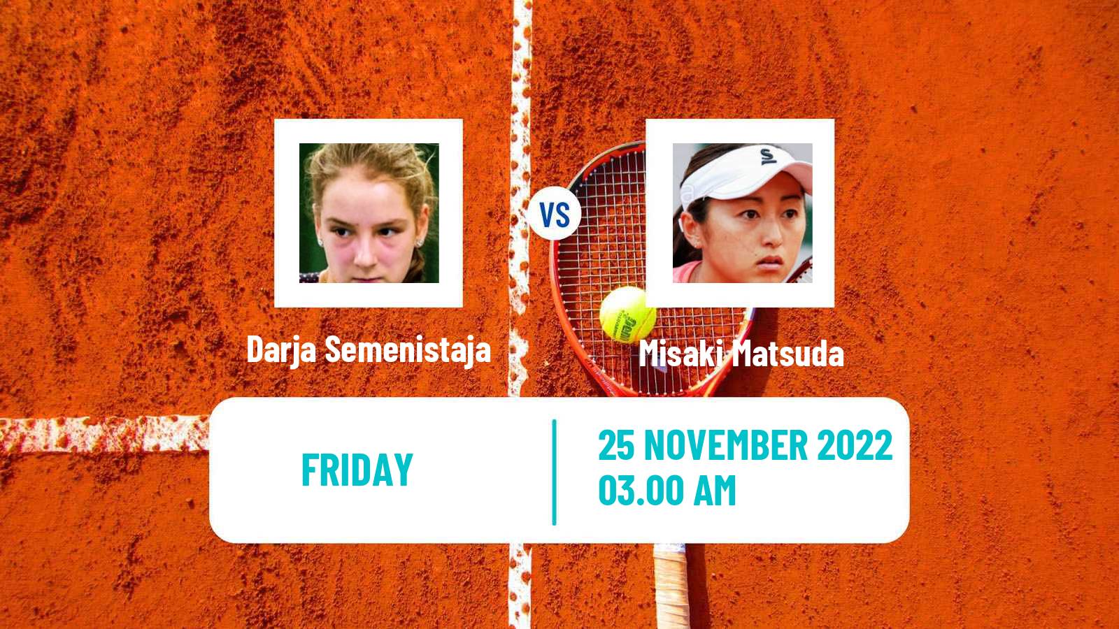 Tennis ITF Tournaments Darja Semenistaja - Misaki Matsuda