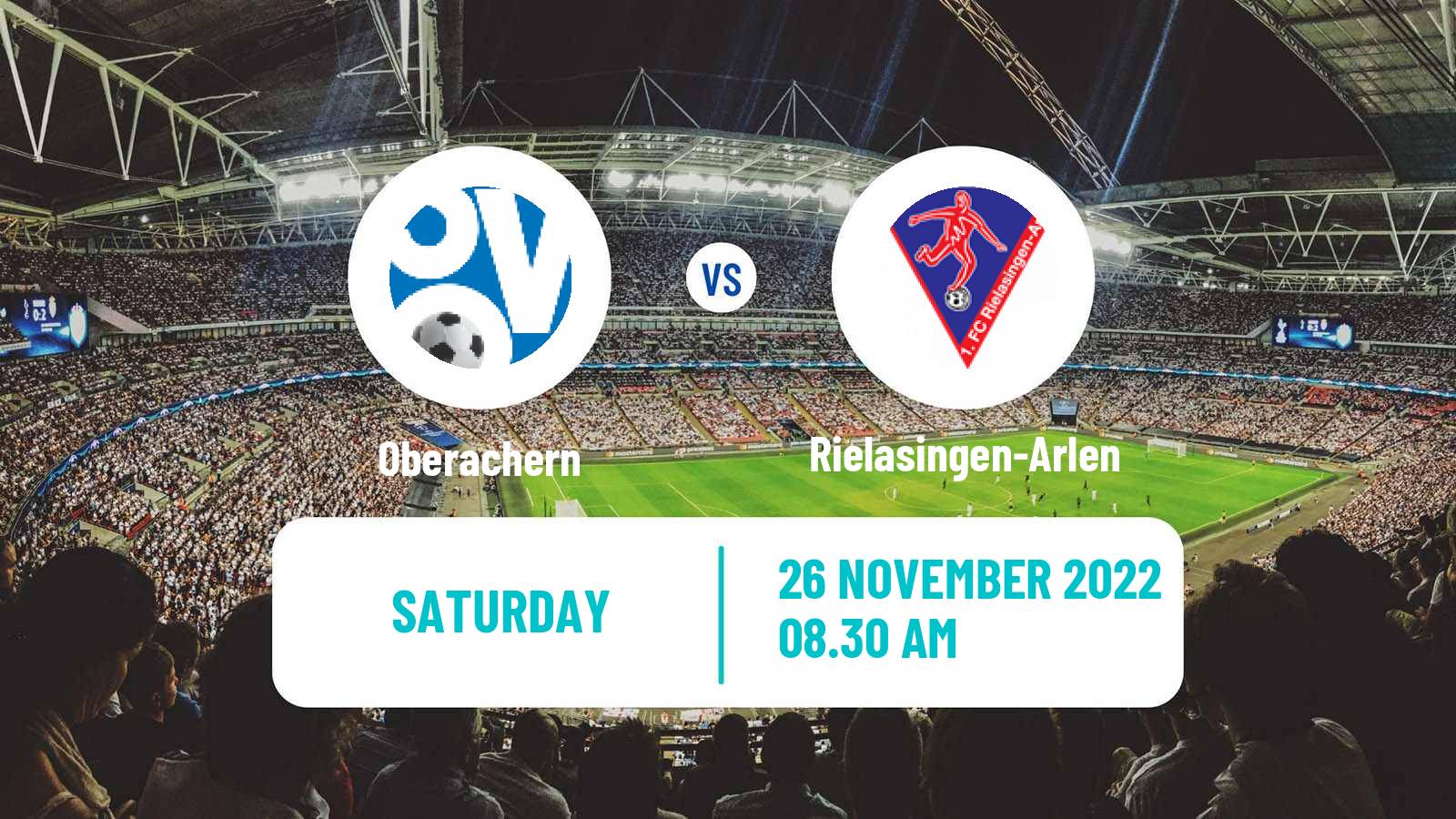 Soccer German Oberliga Baden-Württemberg Oberachern - Rielasingen-Arlen