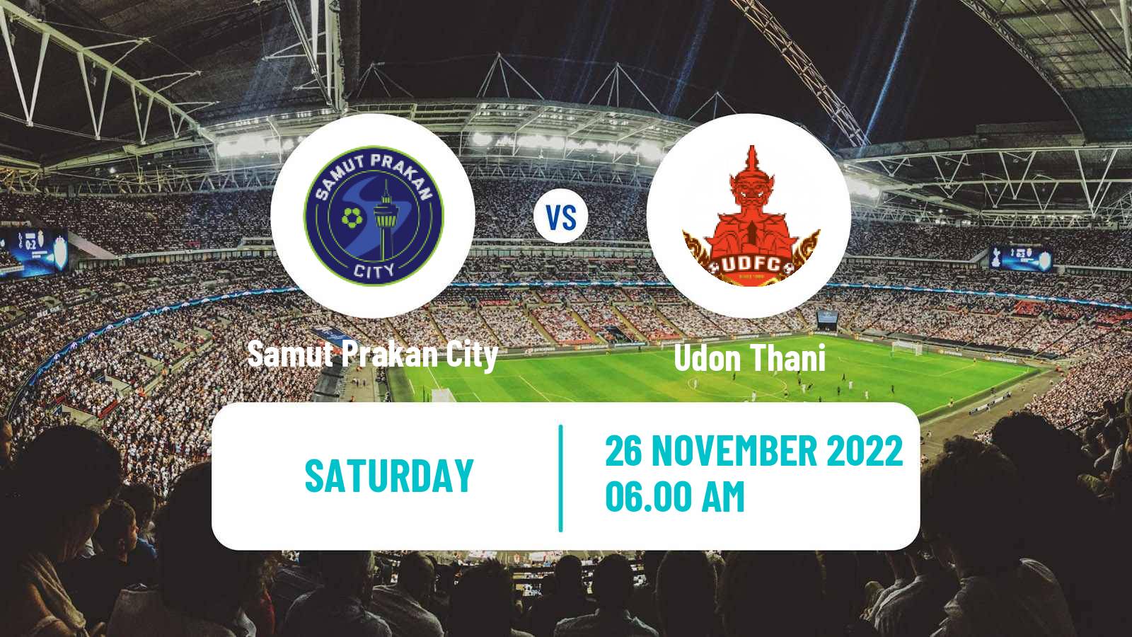 Soccer Thai League 2 Samut Prakan City - Udon Thani
