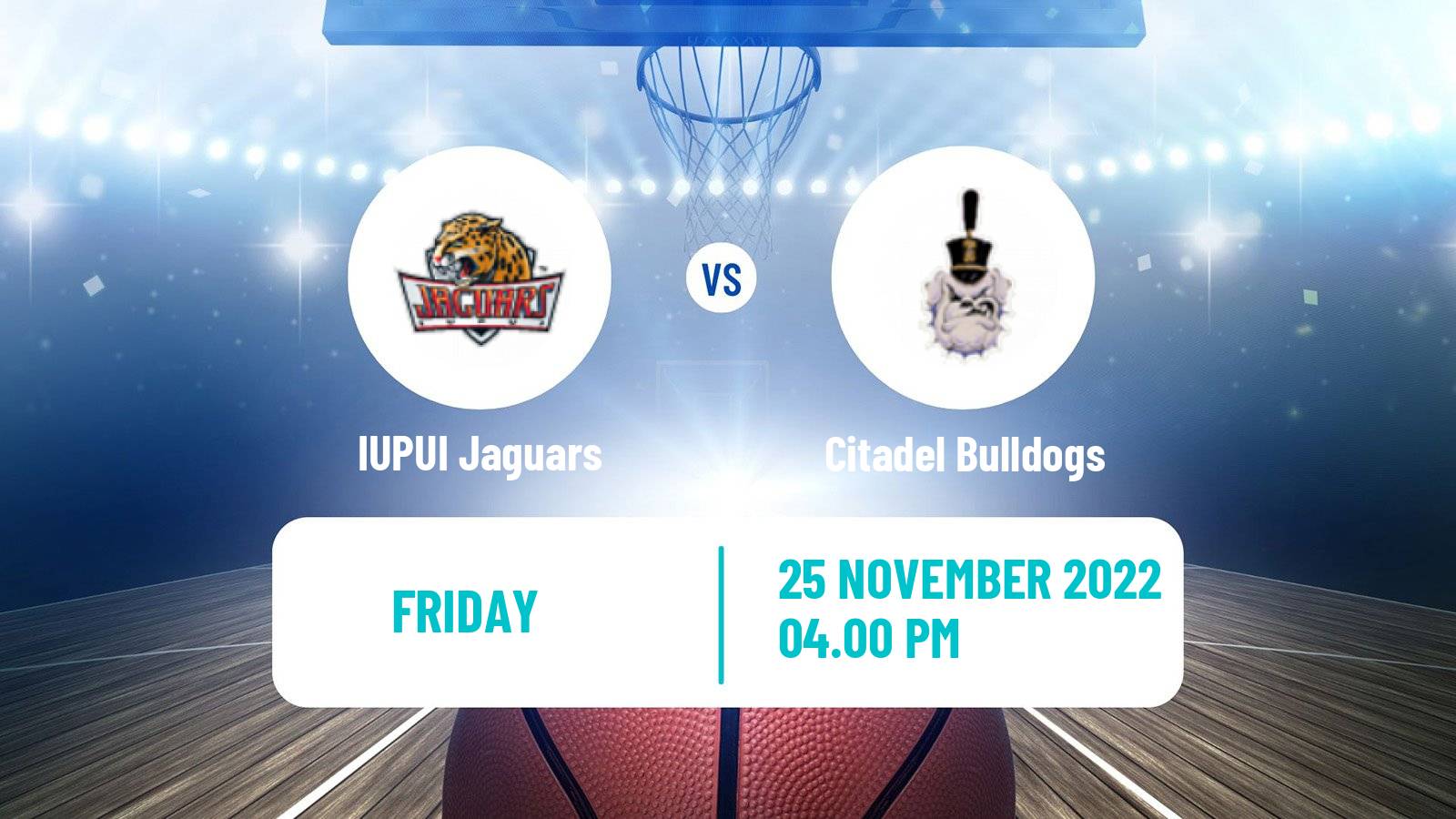 Basketball NCAA College Basketball IUPUI Jaguars - Citadel Bulldogs