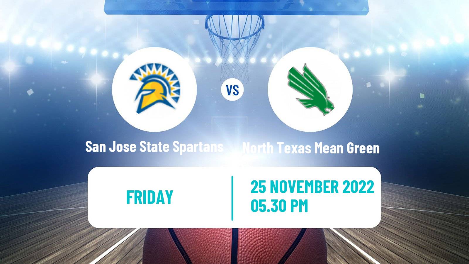 Basketball NCAA College Basketball San Jose State Spartans - North Texas Mean Green