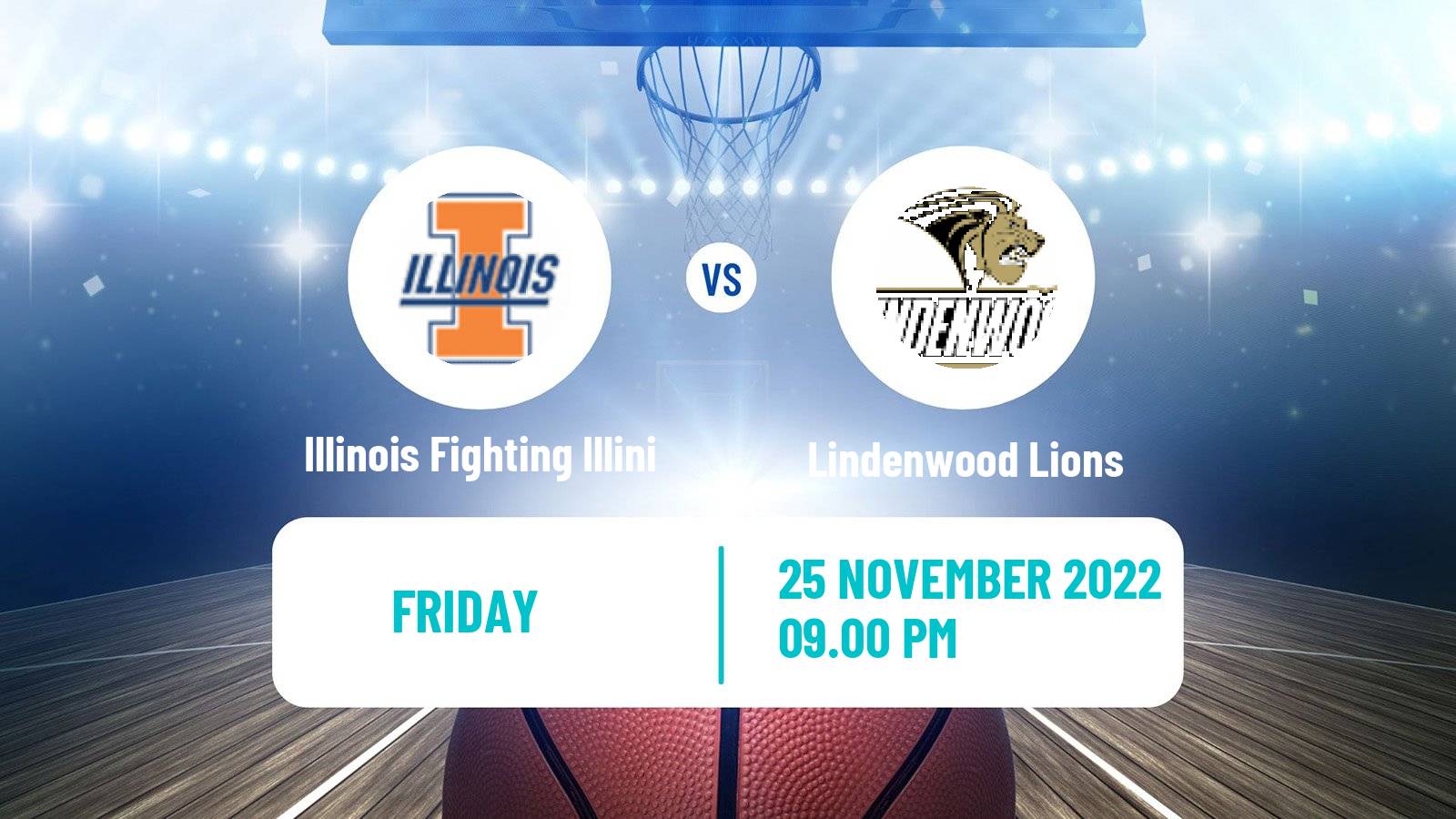 Basketball NCAA College Basketball Illinois Fighting Illini - Lindenwood Lions