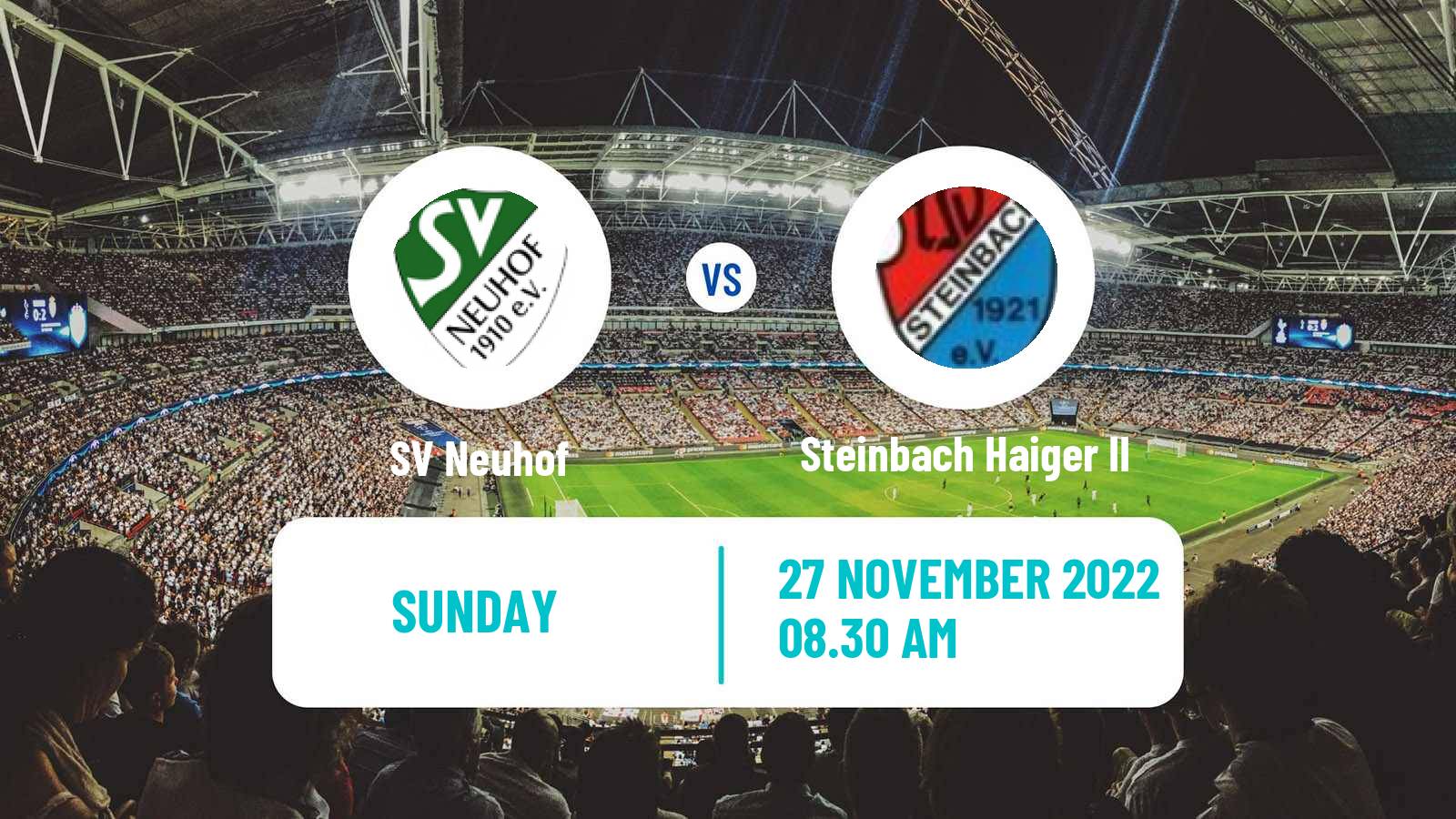 Soccer German Oberliga Hessen Neuhof - Steinbach Haiger II