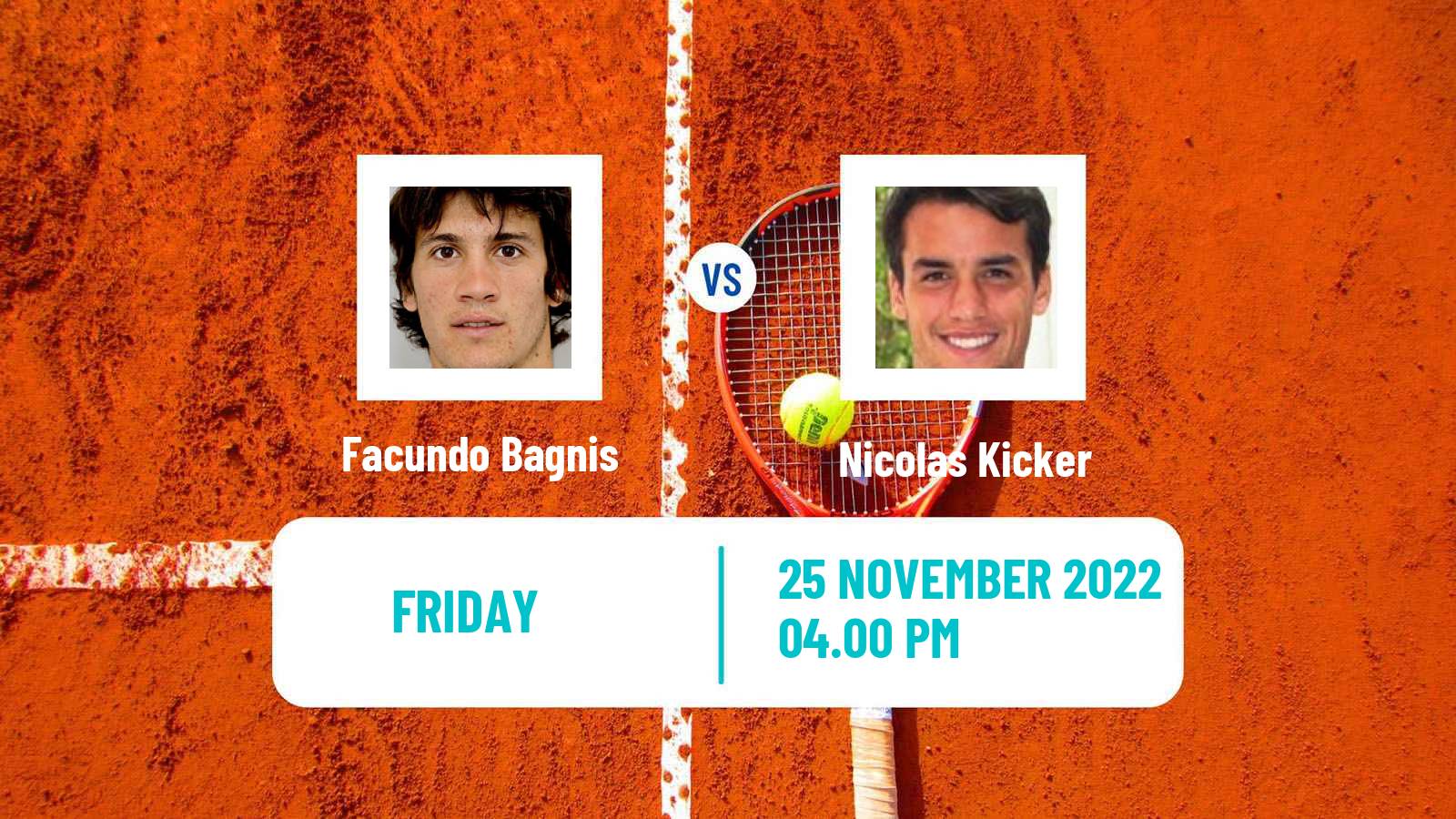 Tennis ATP Challenger Facundo Bagnis - Nicolas Kicker