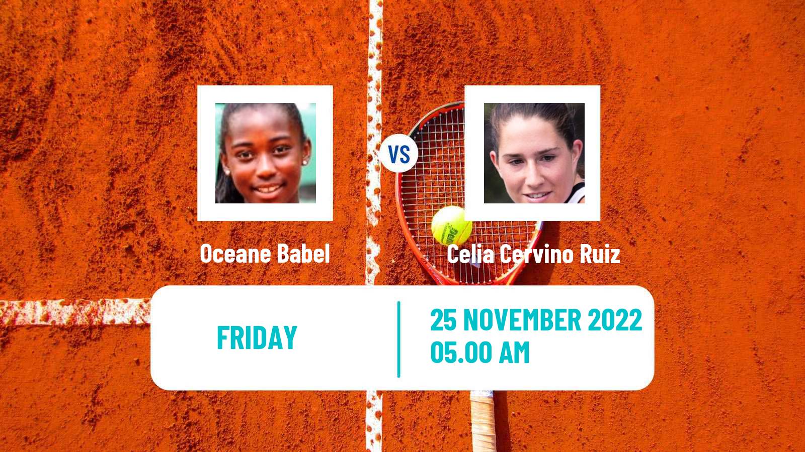 Tennis ITF Tournaments Oceane Babel - Celia Cervino Ruiz