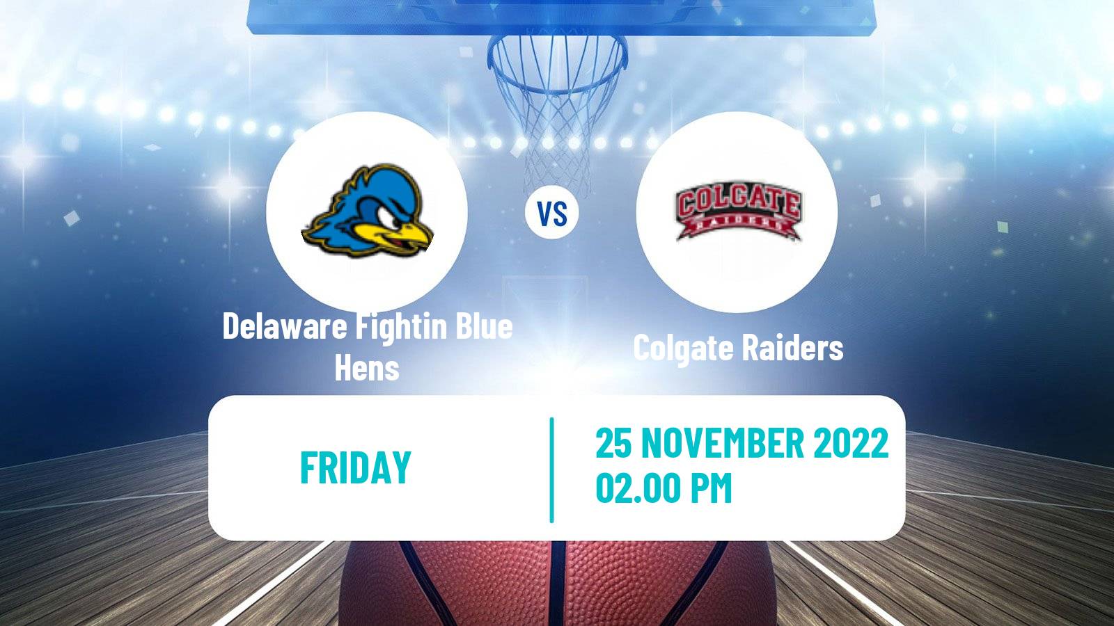 Basketball NCAA College Basketball Delaware Fightin Blue Hens - Colgate Raiders