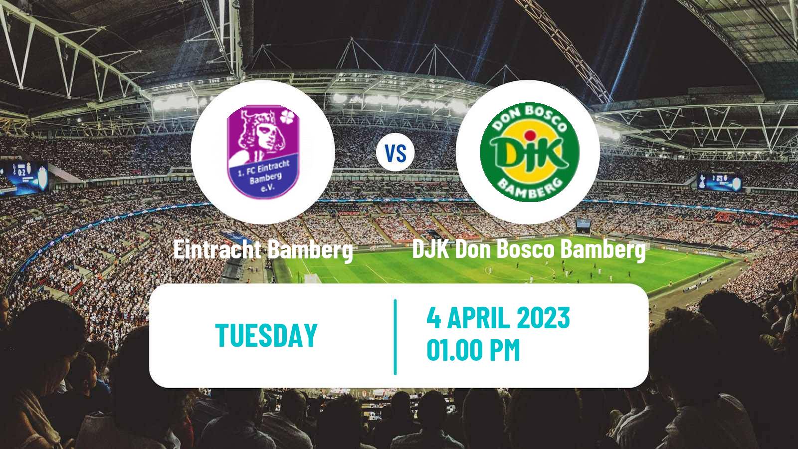 Soccer German Oberliga Bayern Nord Eintracht Bamberg - DJK Don Bosco Bamberg