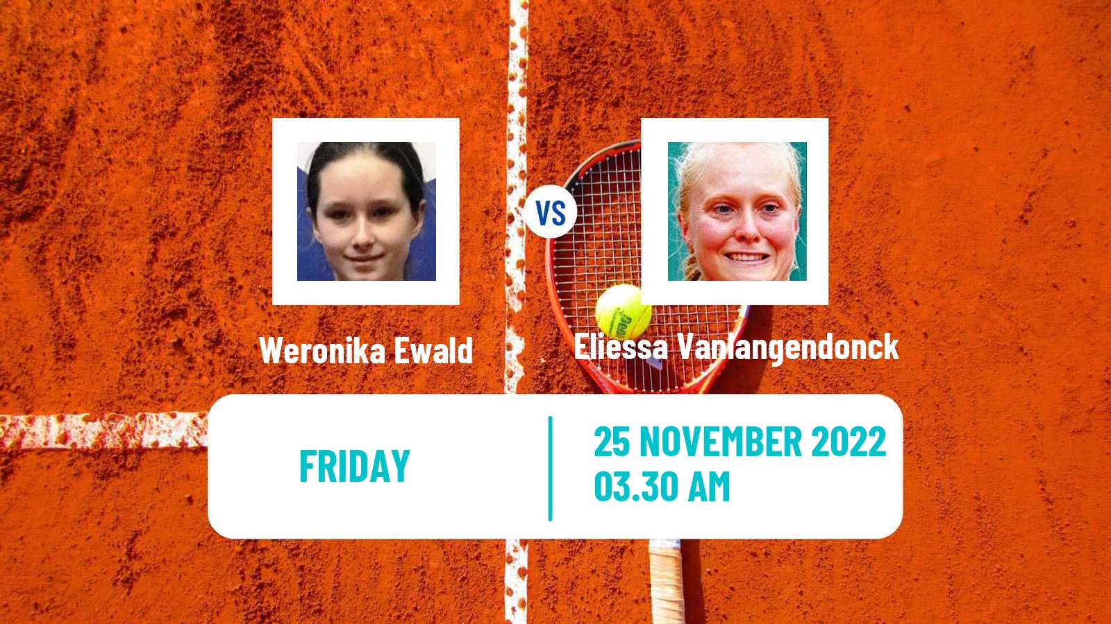 Tennis ITF Tournaments Weronika Ewald - Eliessa Vanlangendonck