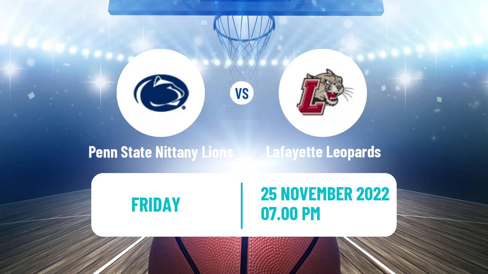 Basketball NCAA College Basketball Penn State Nittany Lions - Lafayette Leopards