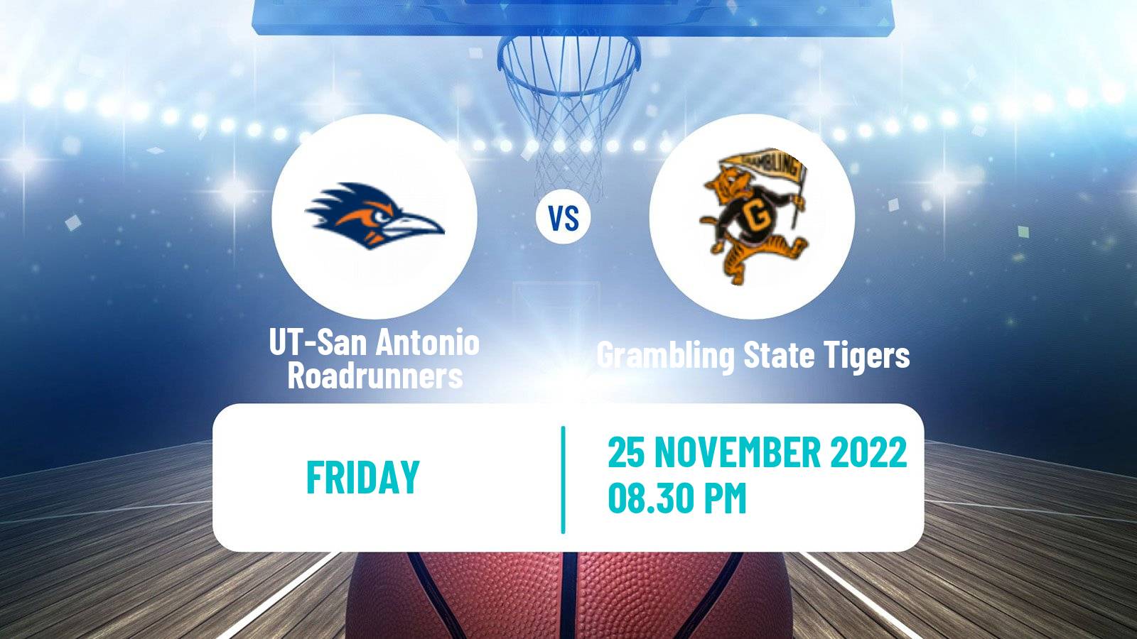 Basketball NCAA College Basketball UT-San Antonio Roadrunners - Grambling State Tigers