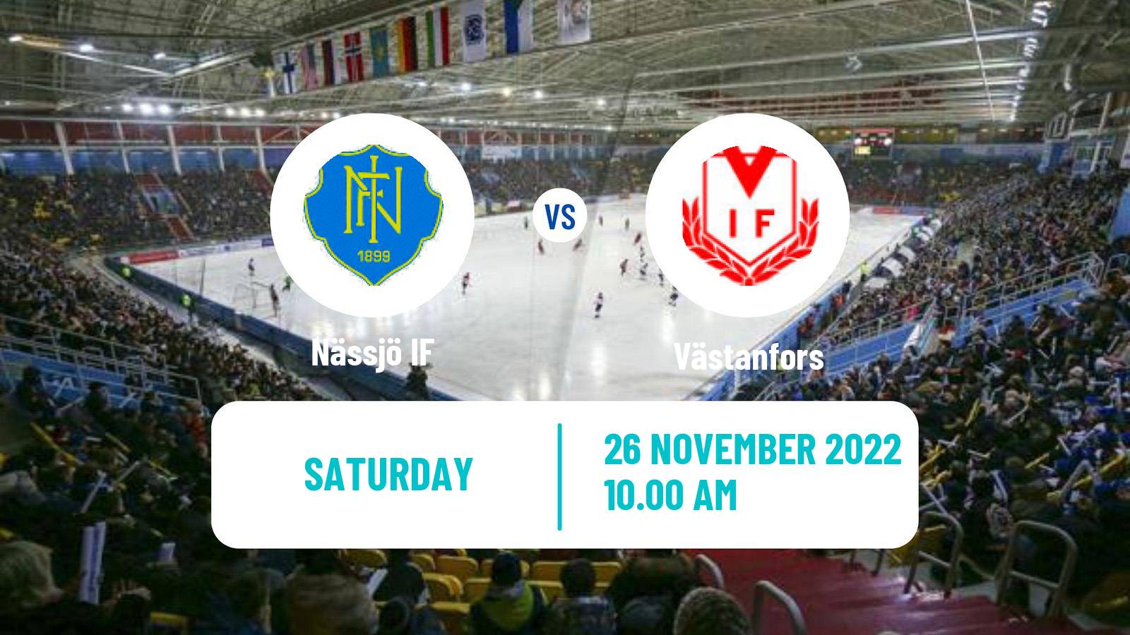 Bandy Swedish Allsvenskan Bandy Nässjö - Västanfors