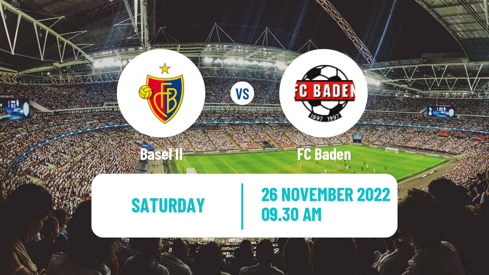 Soccer Swiss Promotion League Basel II - Baden