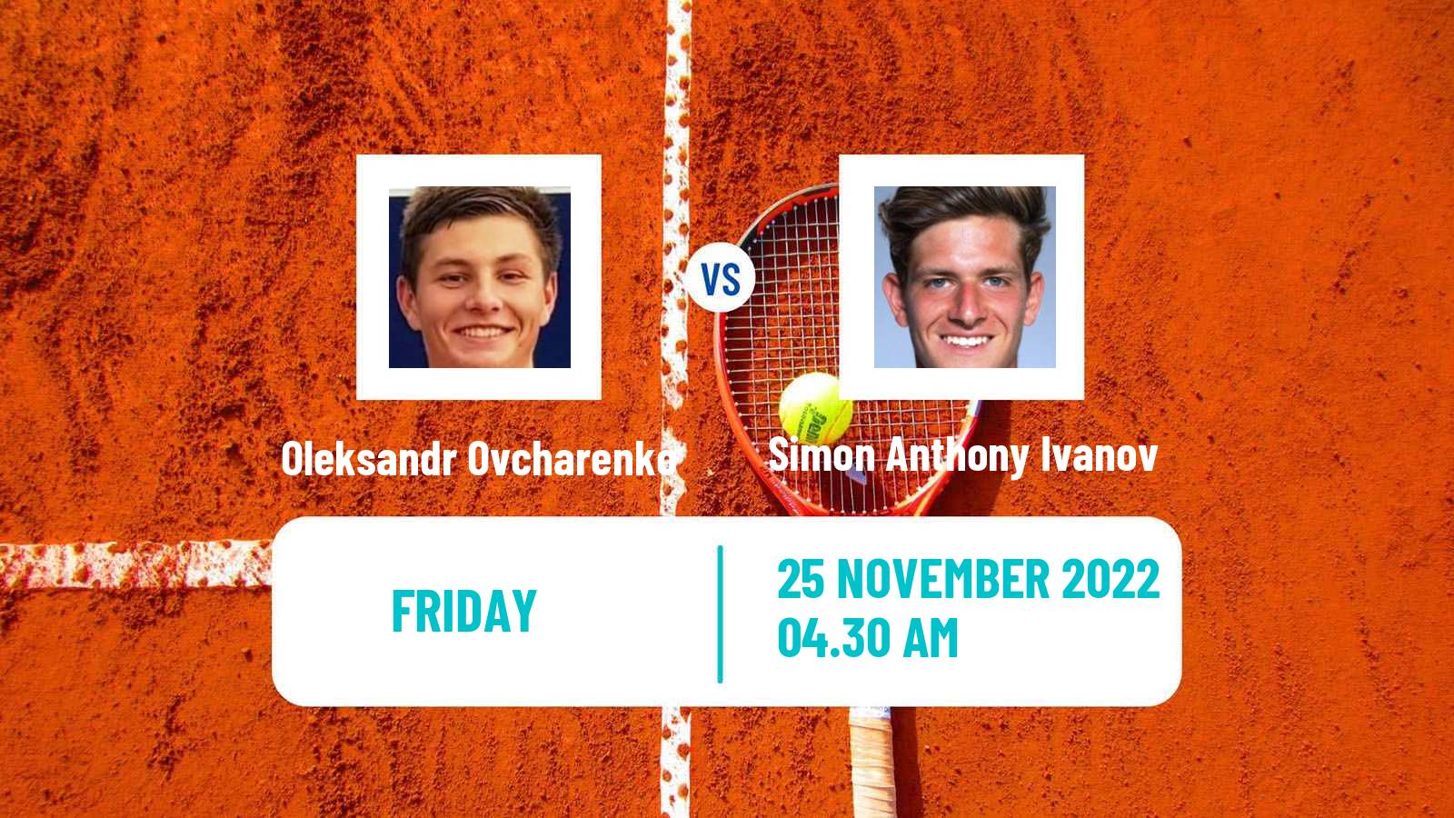 Tennis ITF Tournaments Oleksandr Ovcharenko - Simon Anthony Ivanov