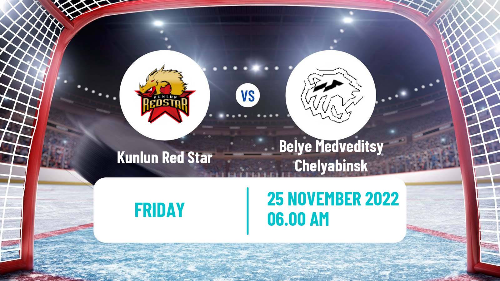 Hockey Russian WHL Kunlun Red Star - Belye Medveditsy Chelyabinsk