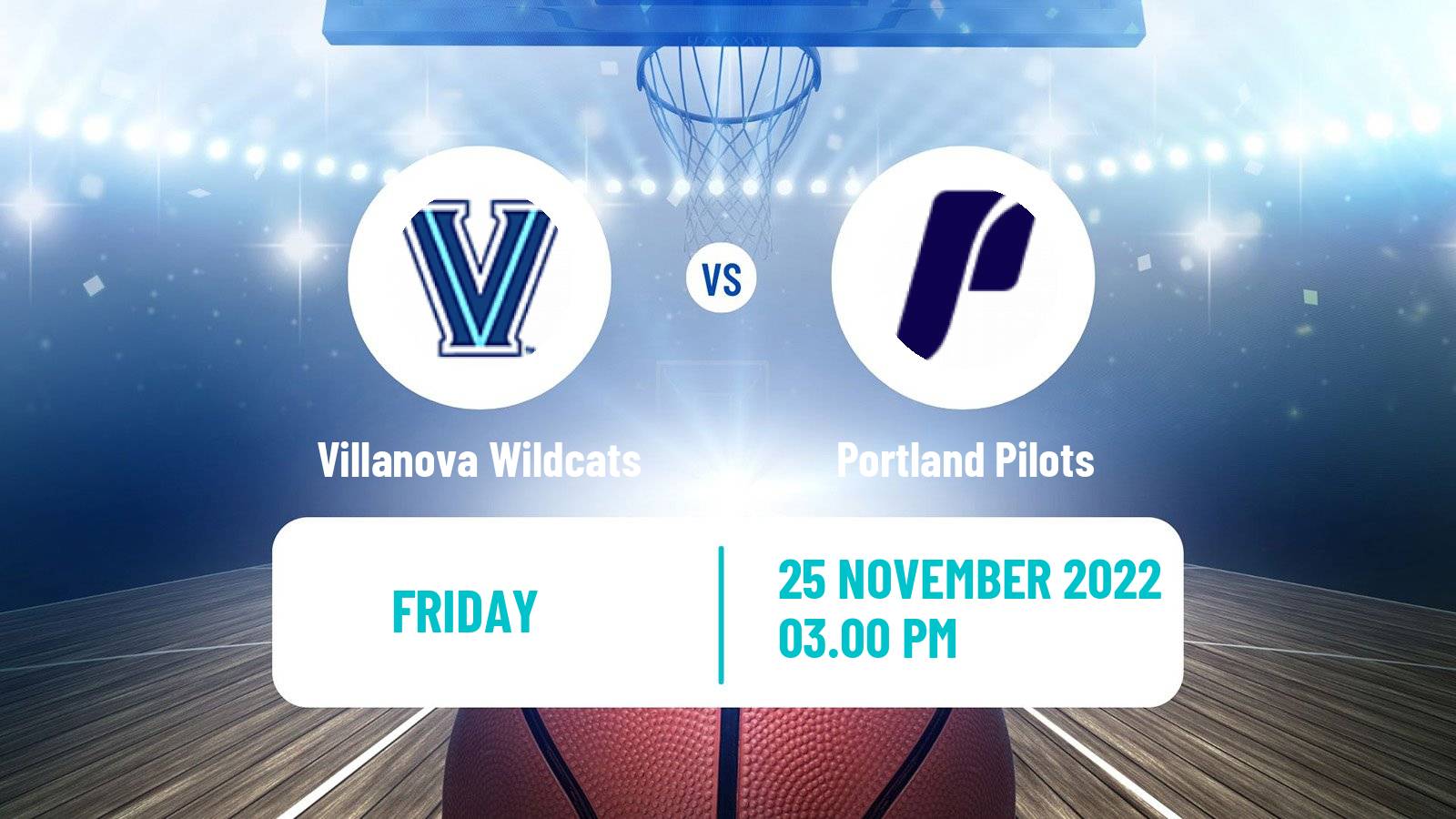 Basketball NCAA College Basketball Villanova Wildcats - Portland Pilots