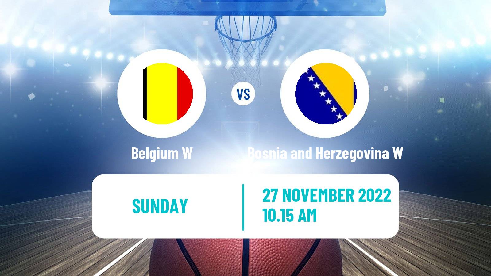 Basketball EuroBasket Women Belgium W - Bosnia and Herzegovina W