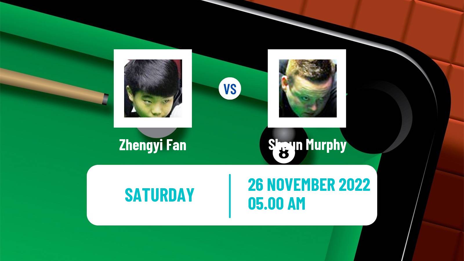 Snooker Snooker Zhengyi Fan - Shaun Murphy