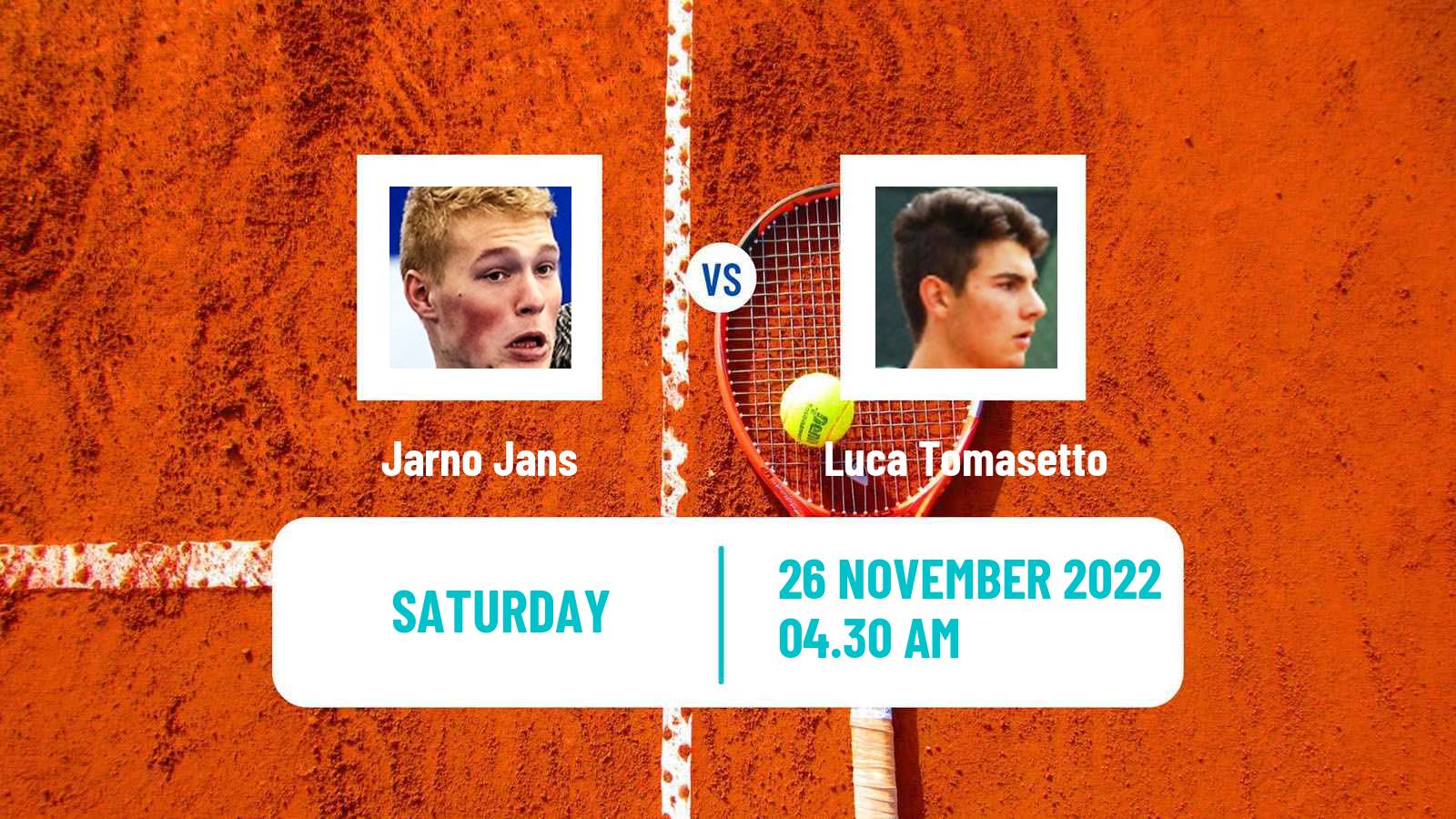 Tennis ITF Tournaments Jarno Jans - Luca Tomasetto