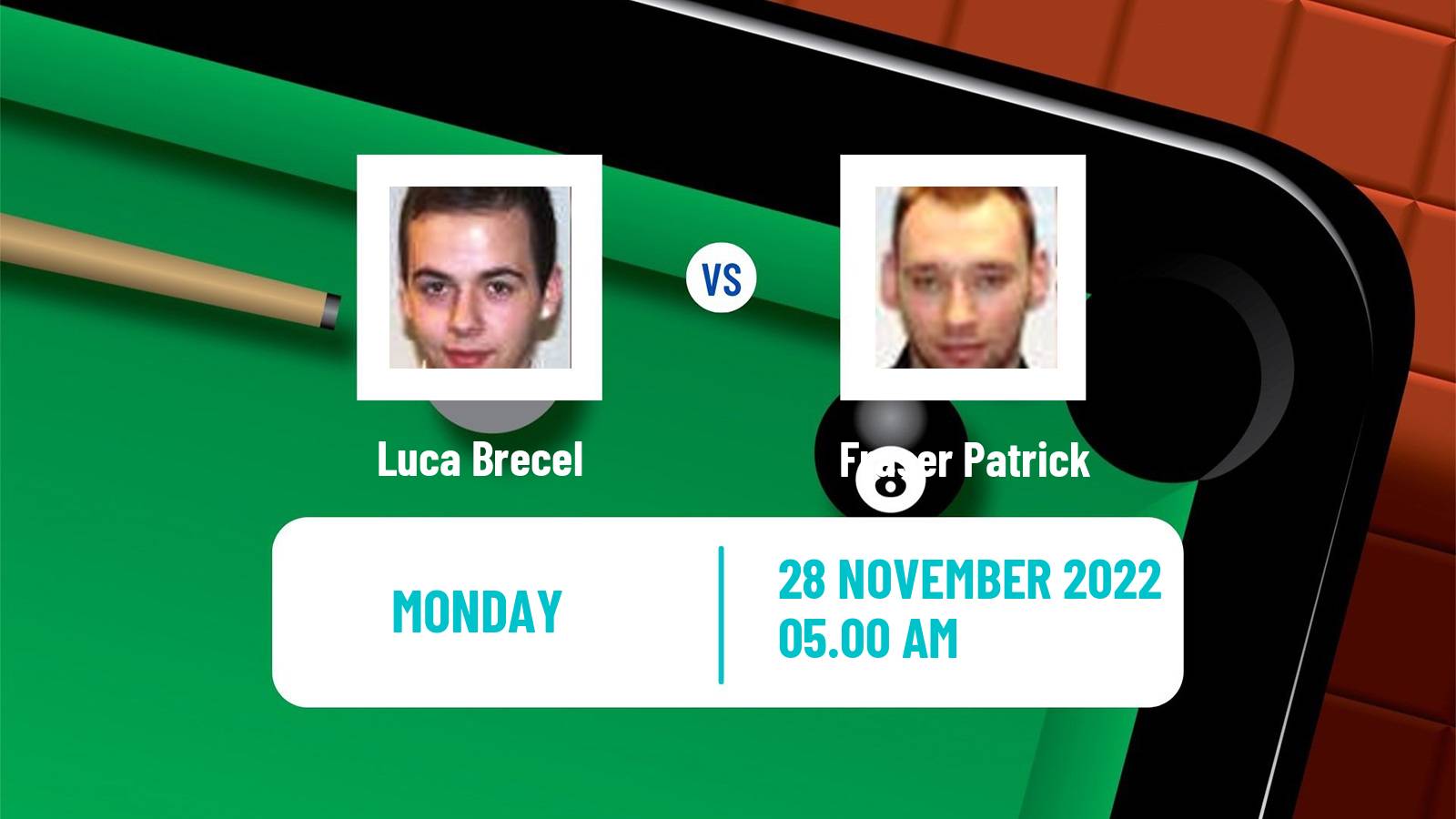 Snooker Snooker Luca Brecel - Fraser Patrick