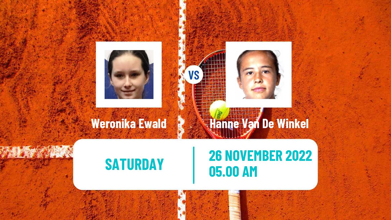 Tennis ITF Tournaments Weronika Ewald - Hanne Van De Winkel