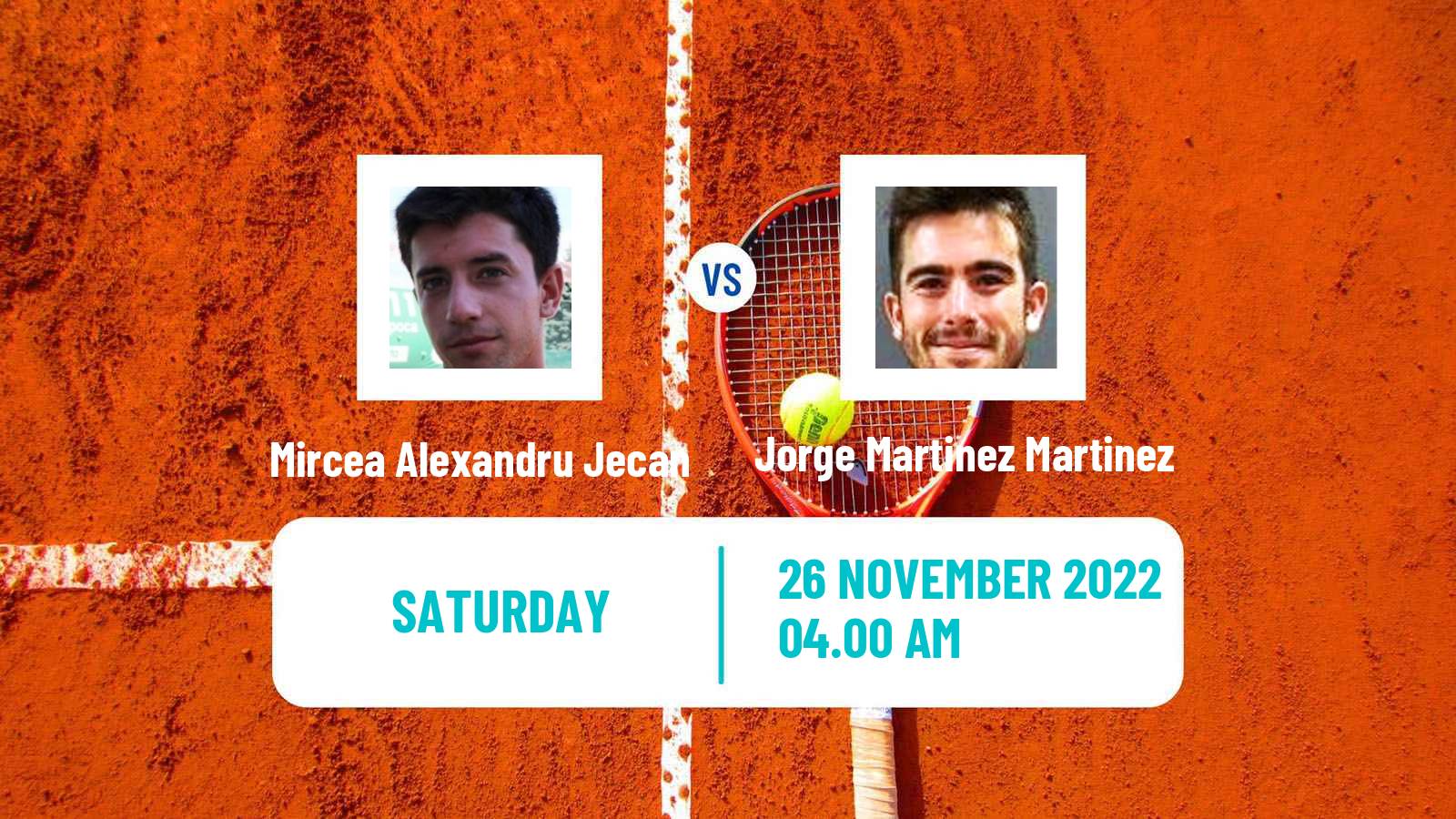 Tennis ITF Tournaments Mircea Alexandru Jecan - Jorge Martinez Martinez