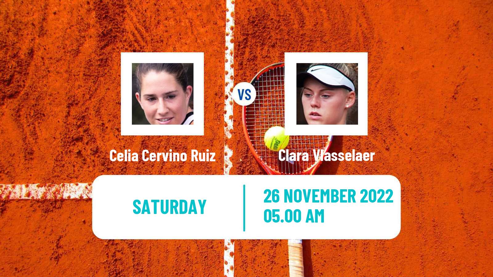 Tennis ITF Tournaments Celia Cervino Ruiz - Clara Vlasselaer