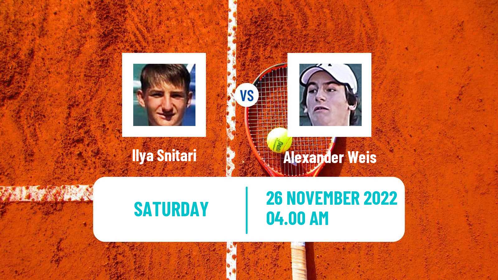 Tennis ITF Tournaments Ilya Snitari - Alexander Weis