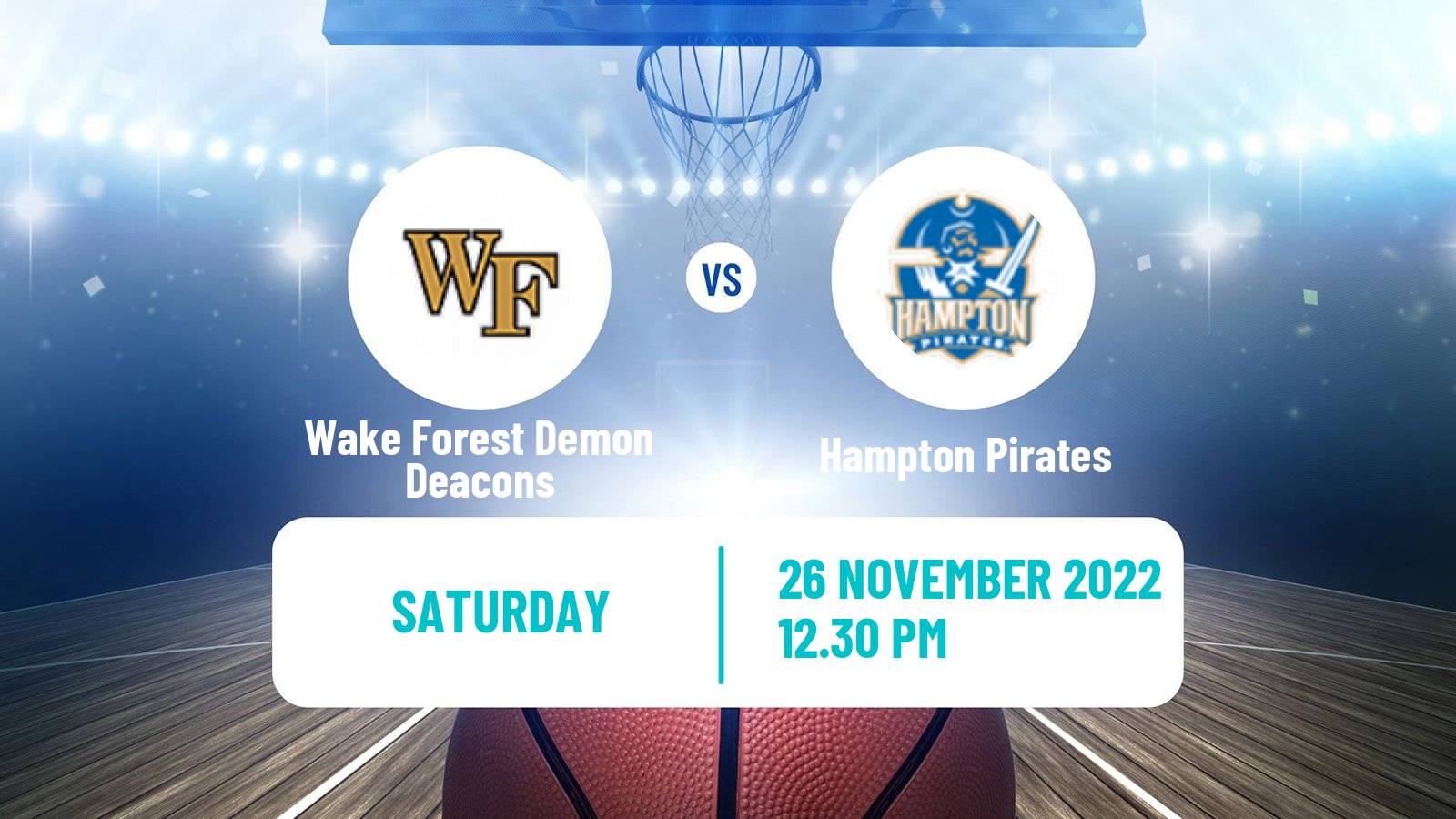 Basketball NCAA College Basketball Wake Forest Demon Deacons - Hampton Pirates