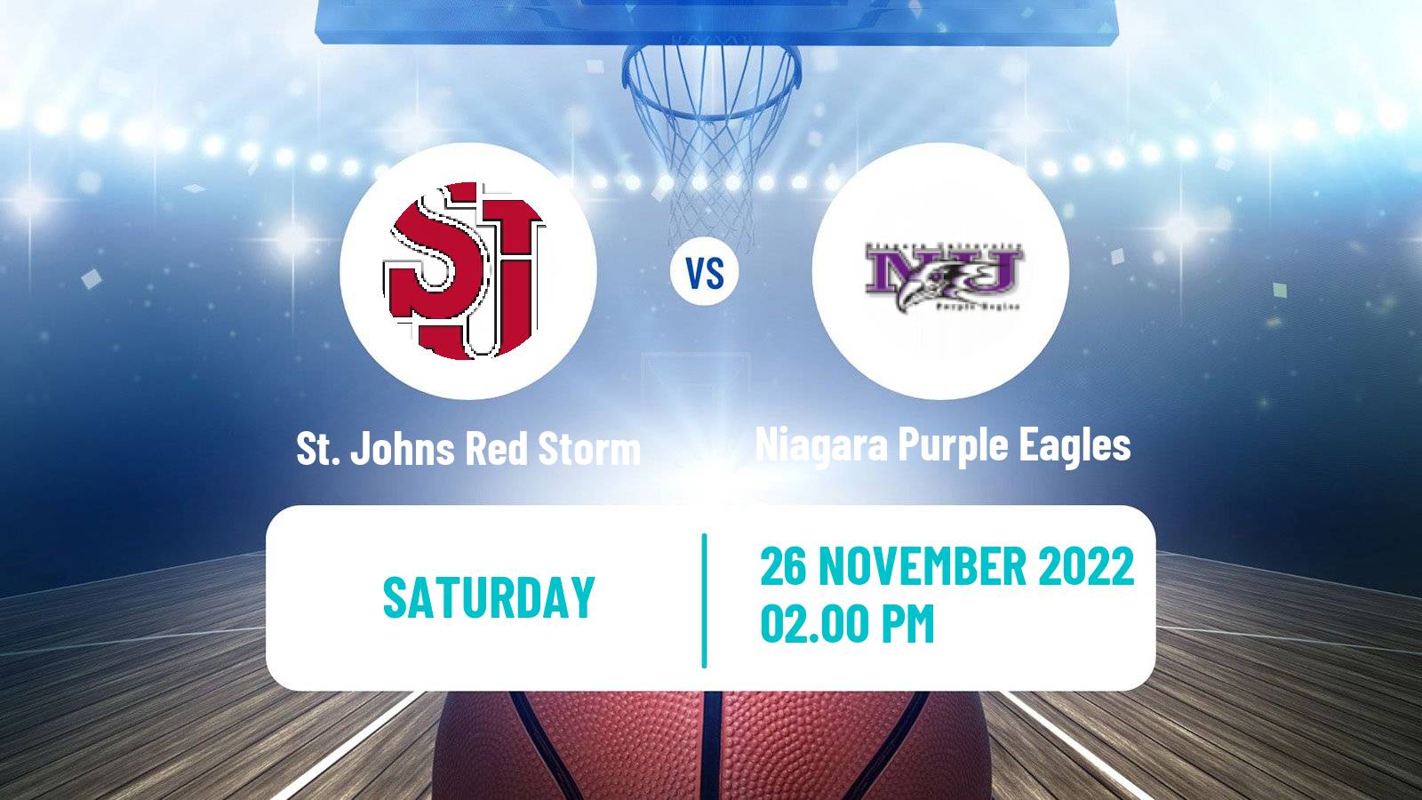 Basketball NCAA College Basketball St. Johns Red Storm - Niagara Purple Eagles